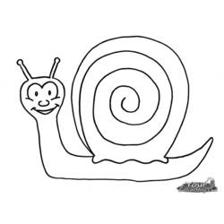 着色页: 蜗牛 (动物) #6550 - 免费可打印着色页