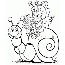 着色页: 蜗牛 (动物) #6552 - 免费可打印着色页