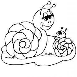 着色页: 蜗牛 (动物) #6562 - 免费可打印着色页