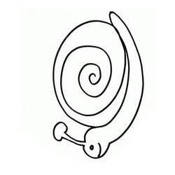 着色页: 蜗牛 (动物) #6564 - 免费可打印着色页