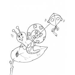 着色页: 蜗牛 (动物) #6569 - 免费可打印着色页