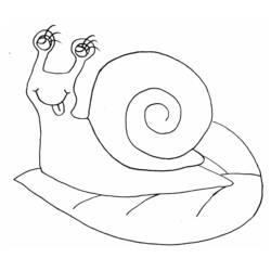 着色页: 蜗牛 (动物) #6573 - 免费可打印着色页