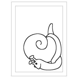着色页: 蜗牛 (动物) #6582 - 免费可打印着色页