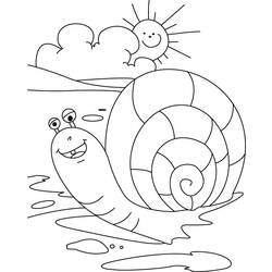 着色页: 蜗牛 (动物) #6584 - 免费可打印着色页