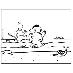 着色页: 蜗牛 (动物) #6627 - 免费可打印着色页