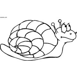 着色页: 蜗牛 (动物) #6635 - 免费可打印着色页