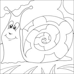 着色页: 蜗牛 (动物) #6642 - 免费可打印着色页