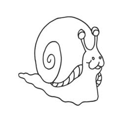 着色页: 蜗牛 (动物) #6650 - 免费可打印着色页
