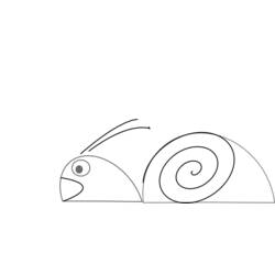 着色页: 蜗牛 (动物) #6655 - 免费可打印着色页