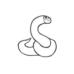 着色页: 蛇 (动物) #14409 - 免费可打印着色页