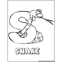 着色页: 蛇 (动物) #14441 - 免费可打印着色页