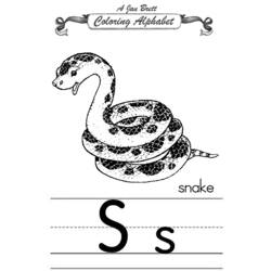 着色页: 蛇 (动物) #14532 - 免费可打印着色页