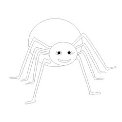 着色页: 蜘蛛 (动物) #581 - 免费可打印着色页