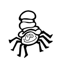 着色页: 蜘蛛 (动物) #634 - 免费可打印着色页