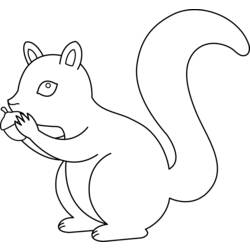 着色页: 松鼠 (动物) #6119 - 免费可打印着色页