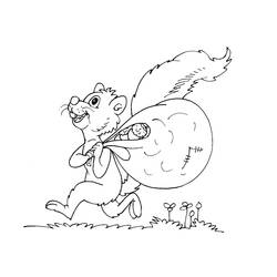 着色页: 松鼠 (动物) #6198 - 免费可打印着色页
