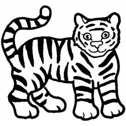 着色页: 老虎 (动物) #13594 - 免费可打印着色页