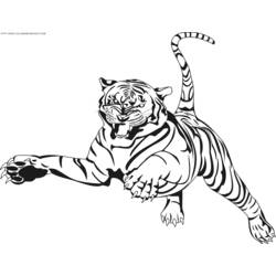 着色页: 老虎 (动物) #13608 - 免费可打印着色页