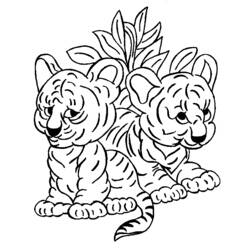 着色页: 老虎 (动物) #13612 - 免费可打印着色页