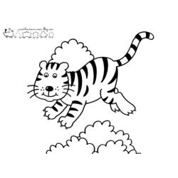 着色页: 老虎 (动物) #13661 - 免费可打印着色页