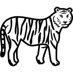 着色页: 老虎 (动物) #13670 - 免费可打印着色页