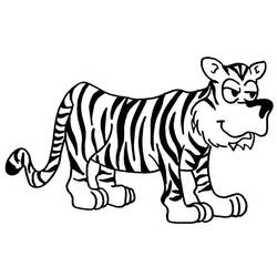 着色页: 老虎 (动物) #13725 - 免费可打印着色页