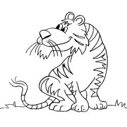 着色页: 老虎 (动物) #13734 - 免费可打印着色页