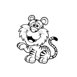 着色页: 老虎 (动物) #13783 - 免费可打印着色页