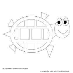着色页: 龟 (动物) #13453 - 免费可打印着色页