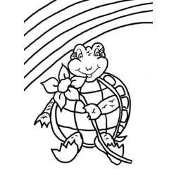 着色页: 龟 (动物) #13463 - 免费可打印着色页