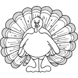 着色页: 火鸡 (动物) #5292 - 免费可打印着色页