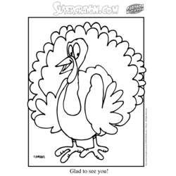 着色页: 火鸡 (动物) #5441 - 免费可打印着色页