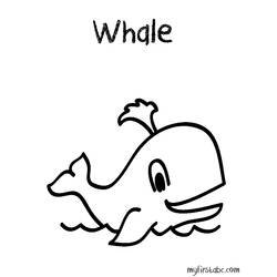 着色页: 鲸 (动物) #958 - 免费可打印着色页