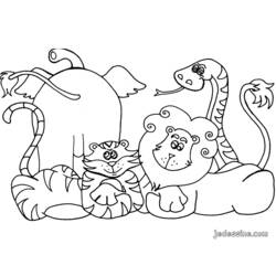 着色页: 野生/丛林动物 (动物) #21085 - 免费可打印着色页