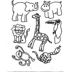 着色页: 野生/丛林动物 (动物) #21090 - 免费可打印着色页
