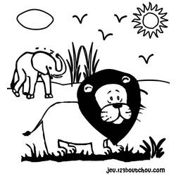 着色页: 野生/丛林动物 (动物) #21113 - 免费可打印着色页