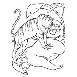 着色页: 野生/丛林动物 (动物) #21165 - 免费可打印着色页