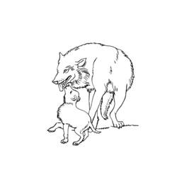 着色页: 狼 (动物) #10445 - 免费可打印着色页