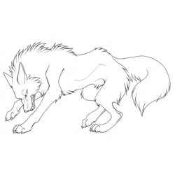 着色页: 狼 (动物) #10451 - 免费可打印着色页