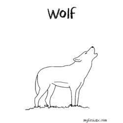 着色页: 狼 (动物) #10571 - 免费可打印着色页