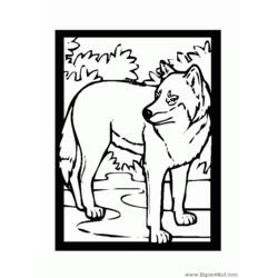 着色页: 狼 (动物) #10603 - 免费可打印着色页