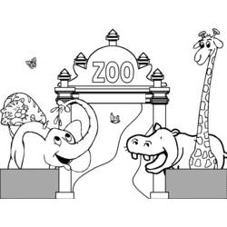 着色页: 动物园 (动物) #12647 - 免费可打印着色页