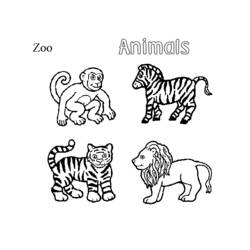着色页: 动物园 (动物) #12695 - 免费可打印着色页