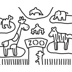 着色页: 动物园 (动物) #12734 - 免费可打印着色页