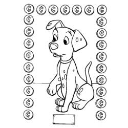 着色页: 101 斑点狗 (动画电影) #129212 - 免费可打印着色页