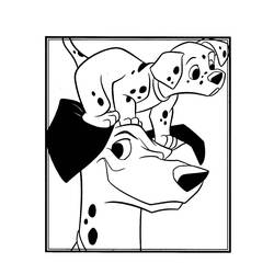 着色页: 101 斑点狗 (动画电影) #129240 - 免费可打印着色页