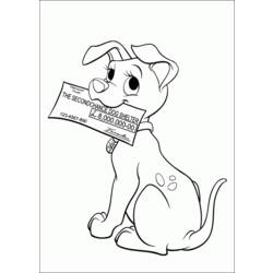着色页: 101 斑点狗 (动画电影) #129285 - 免费可打印着色页