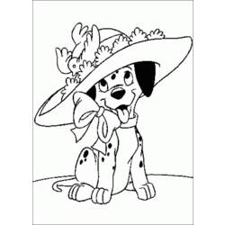 着色页: 101 斑点狗 (动画电影) #129373 - 免费可打印着色页