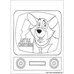 着色页: 101 斑点狗 (动画电影) #129472 - 免费可打印着色页
