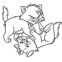 着色页: 贵族猫 (动画电影) #26854 - 免费可打印着色页